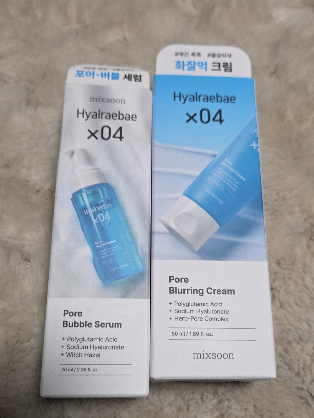 mixsoon Hyalraebae x04 Blue Pore Serum & Blurring Cream Duo